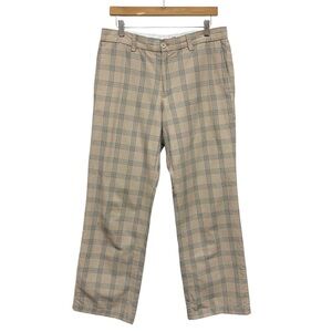 Jimmy'Z Plaid Straight Chino Pants Y2K Size 30x30 Surfer Skater Beach Khaki Blue